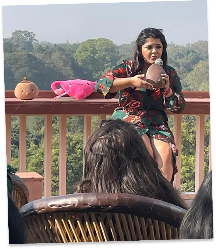 Dr. Tanaya at a speaking event