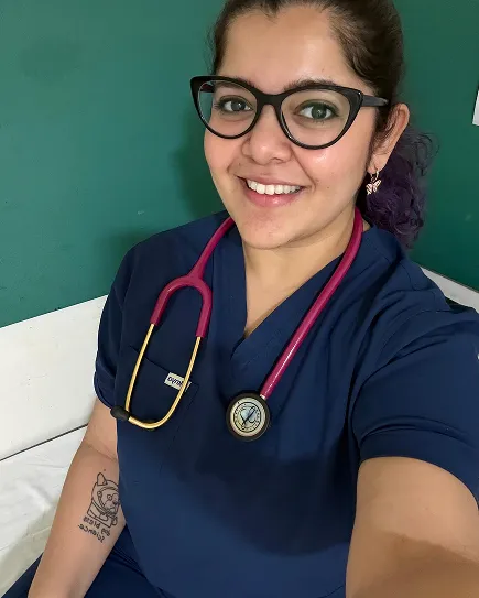 Dr. Tanaya Narendra in her role as a medical doctor